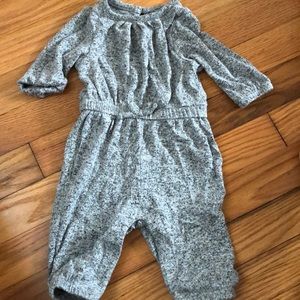 Slub knit heather gray jumpsuit baby old navy